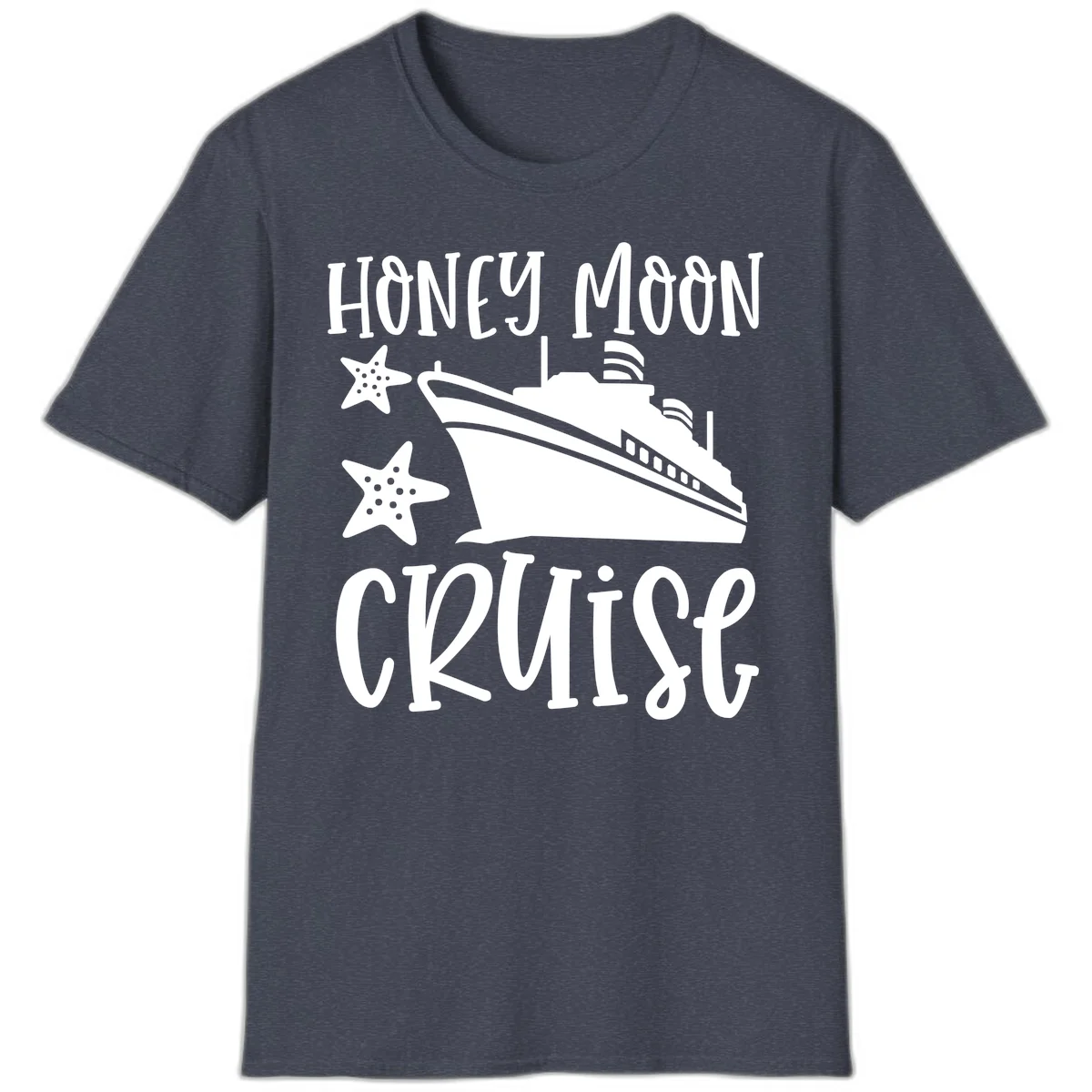 Honey Moon Cruise T-Shirt in Heather Navy