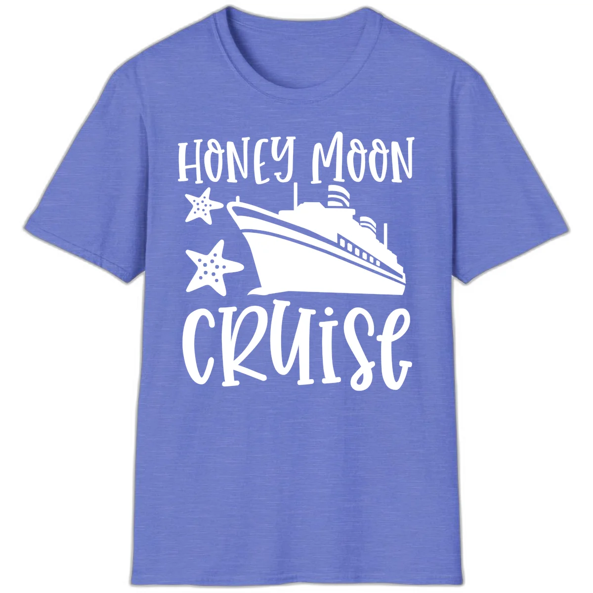 Honey Moon Cruise T-Shirt in Heather Royal