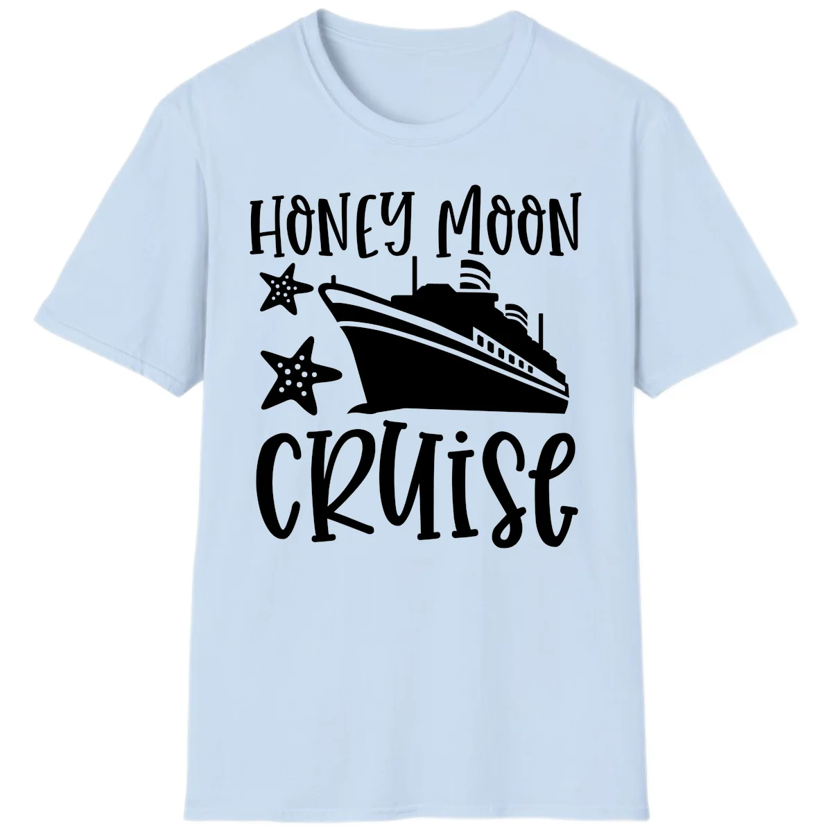 Honey Moon Cruise T-Shirt in Light Blue