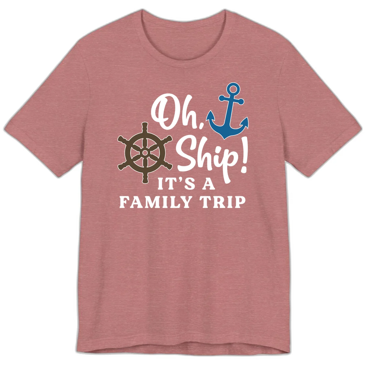 Oh Ship It's A Family Trip Premium T-Shirt in Heather Mauve