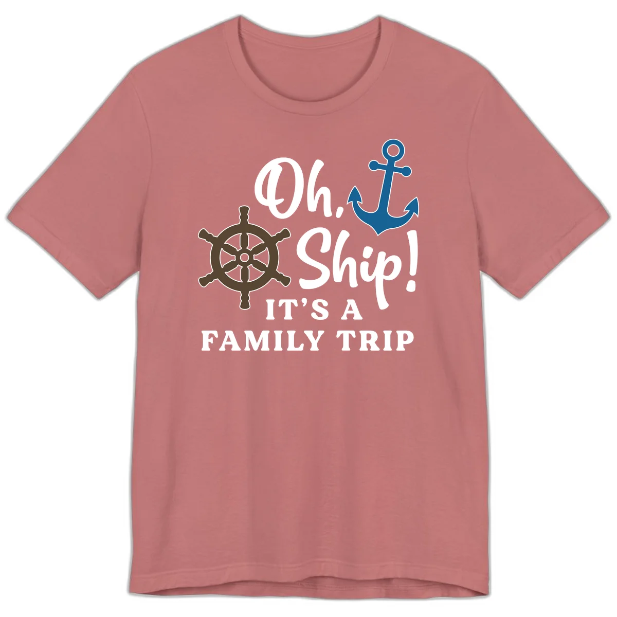 Oh Ship It's A Family Trip Premium T-Shirt in Mauve