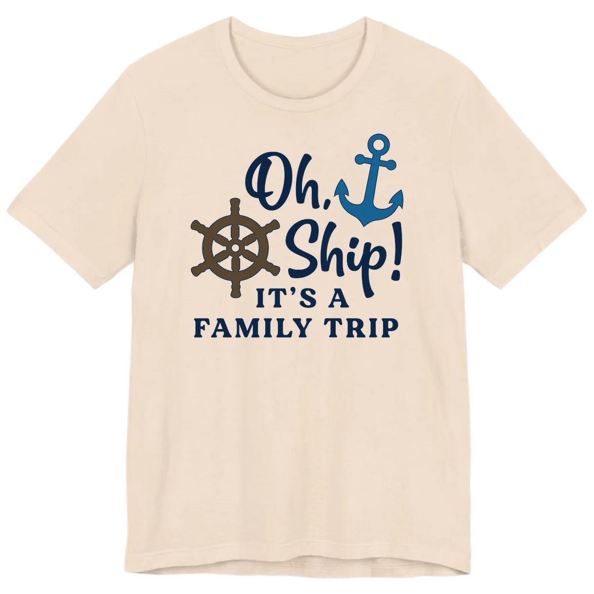 Oh Ship It's A Family Trip Premium T-Shirt in Soft Cream