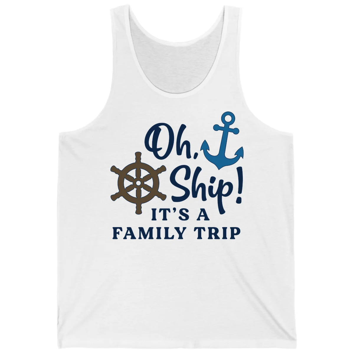 Oh Ship It's A Family Trip Tank in White