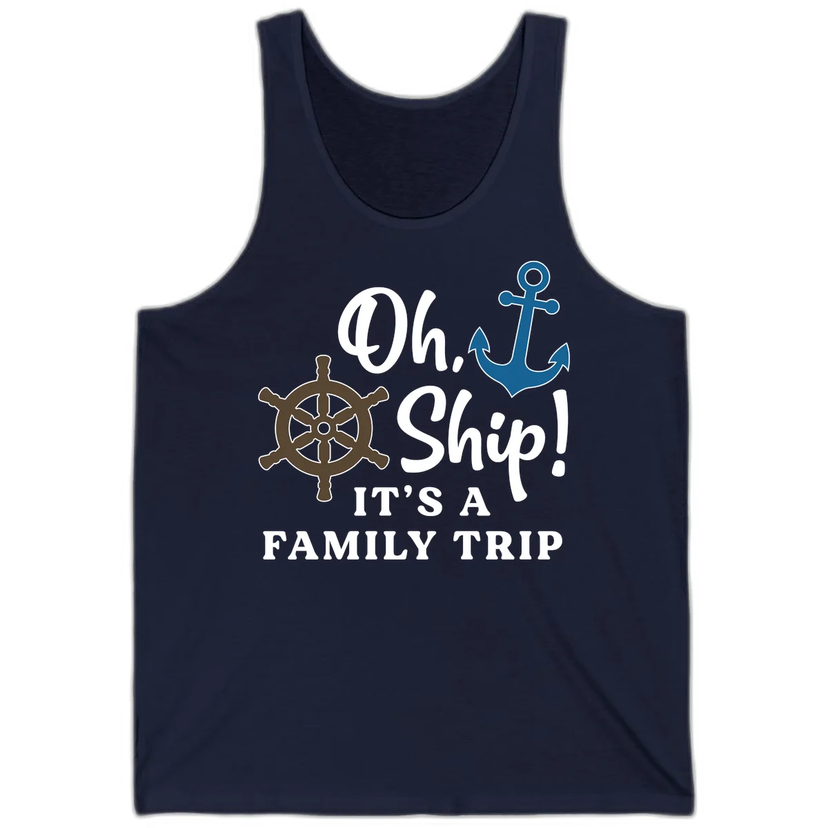 Oh Ship It's A Family Trip Tank in Navy