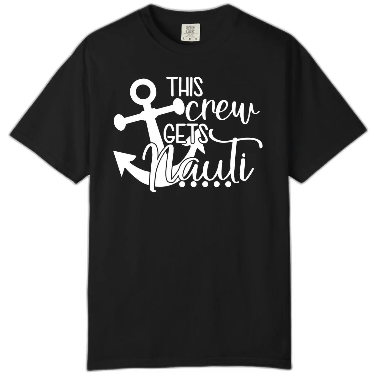 This Crew Gets Lit Anchor Design Comfort Color in Black