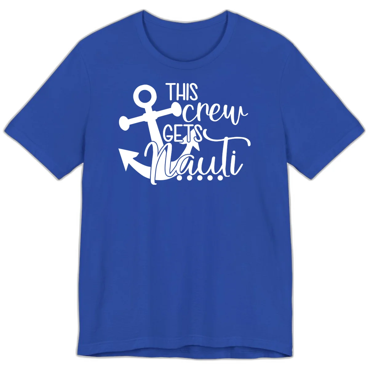 This Crew Gets Lit Anchor Design Premium T-Shirt in True Royal