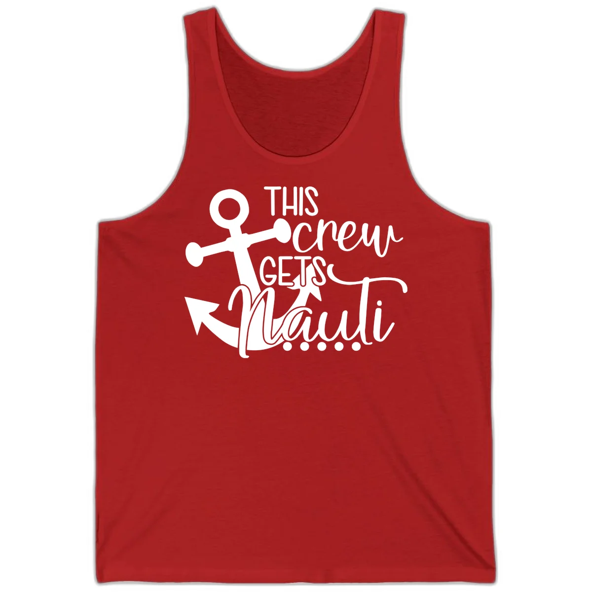 This Crew Gets Lit Anchor Design Tank in Red
