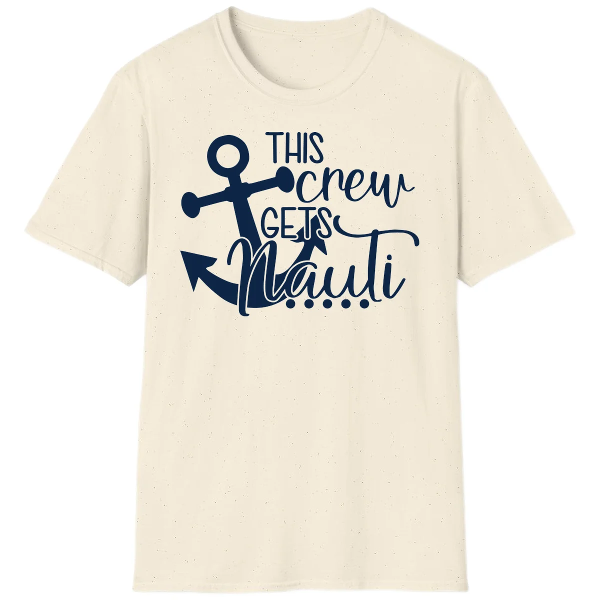 This Crew Gets Lit Anchor Design T-Shirt in Natural
