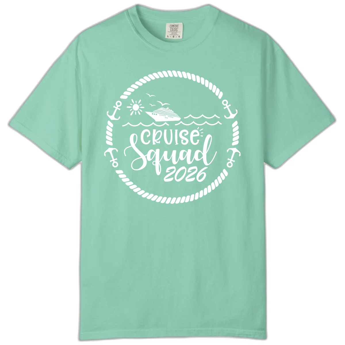 Cruise Squad 2026 Comfort Color T-Shirt in Island Reef