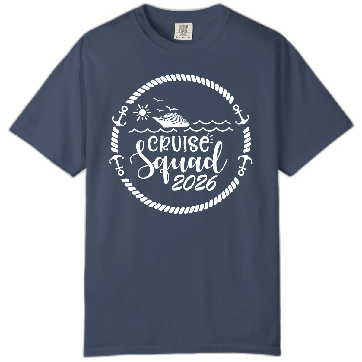 Cruise Squad 2026 Comfort Color T-Shirt in Midnight