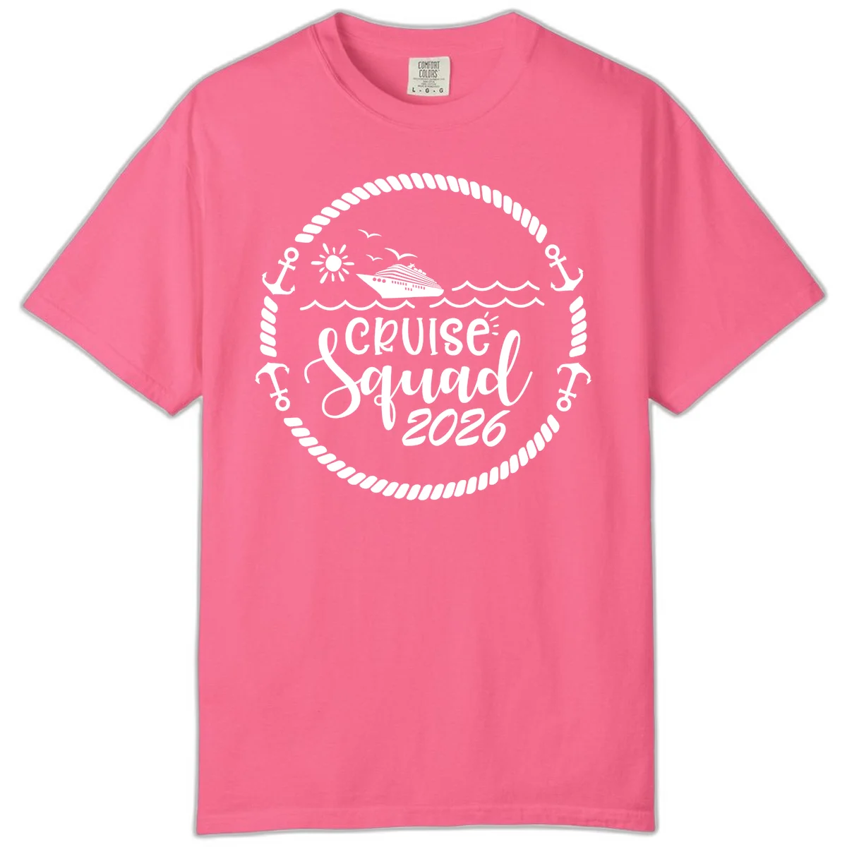 Cruise Squad 2026 Comfort Color T-Shirt in Crunchberry