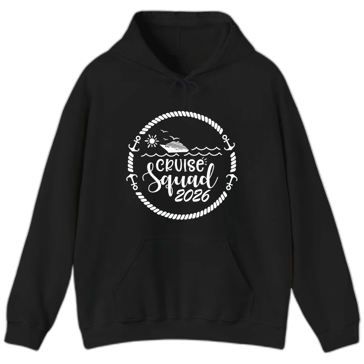 Cruise Squad 2026 Hoodie in Black