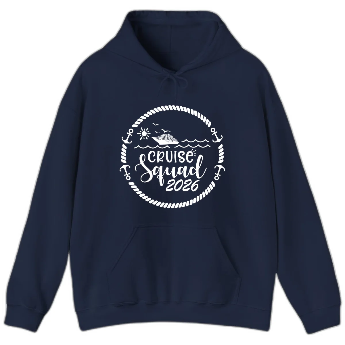Cruise Squad 2026 Hoodie in Navy