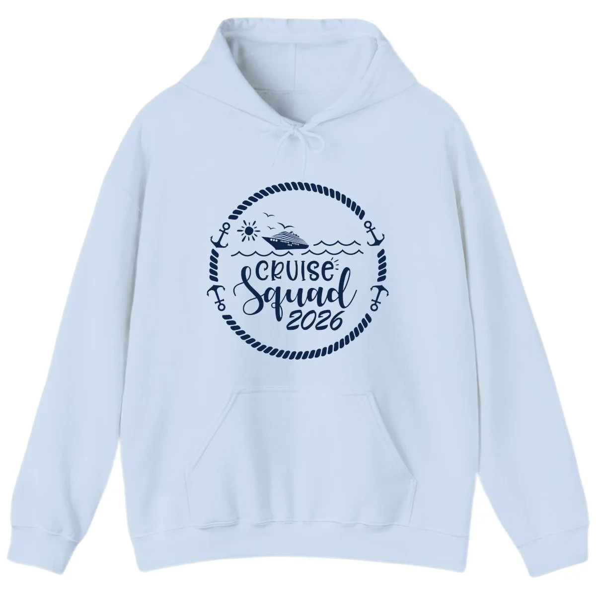 Cruise Squad 2026 Hoodie in Light Blue