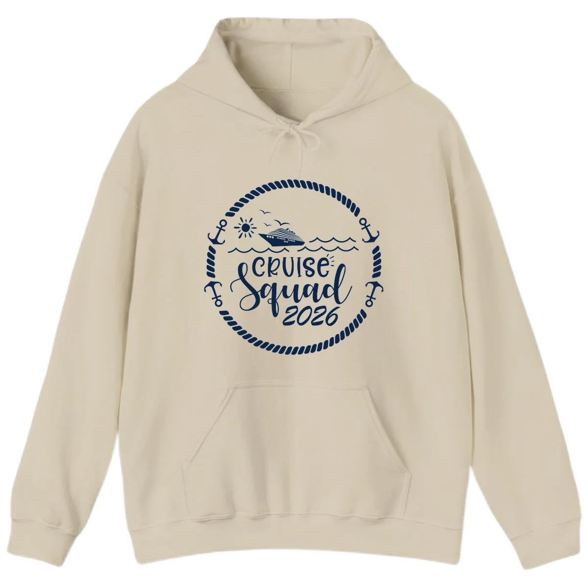 Cruise Squad 2026 Hoodie in Sand