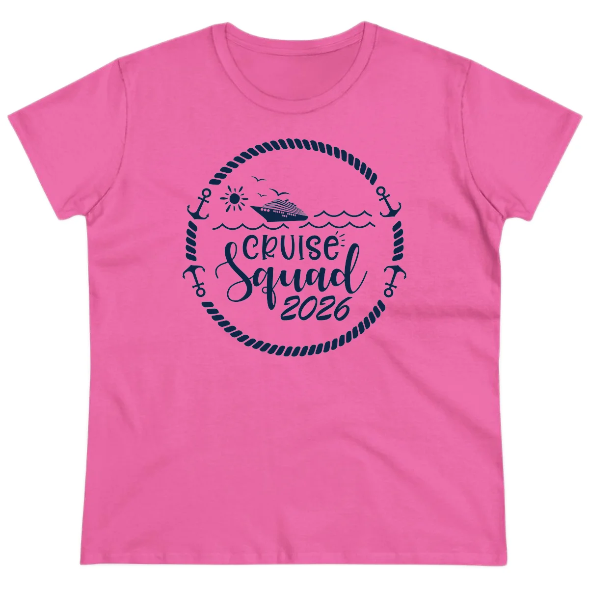 Cruise Squad 2026 Ladies Tee in Azalea