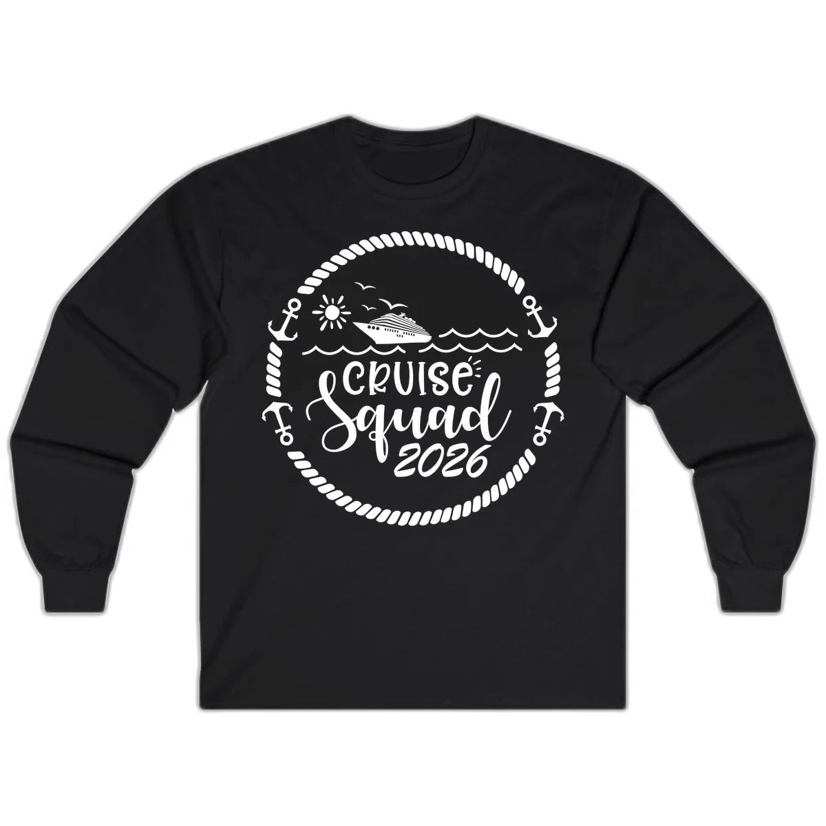 Cruise Squad 2026 Long Sleeve in Black