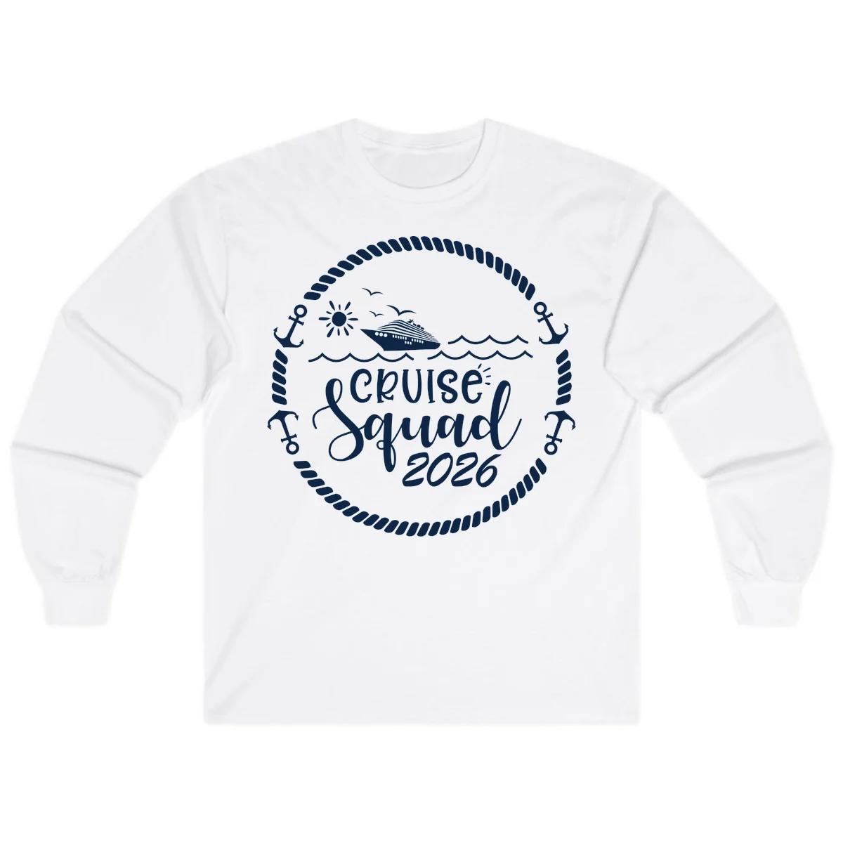 Cruise Squad 2026 Long Sleeve in White