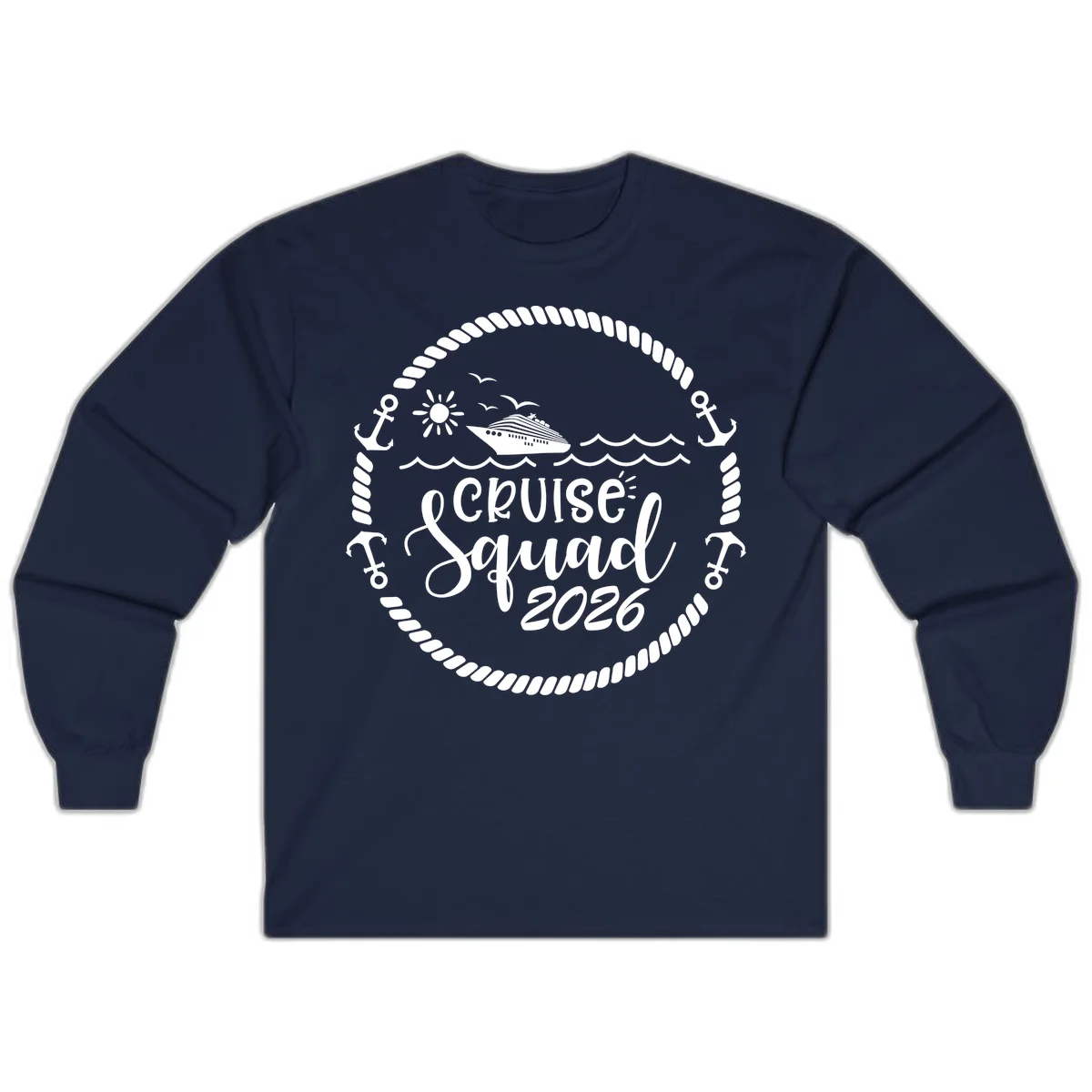 Cruise Squad 2026 Long Sleeve in Navy