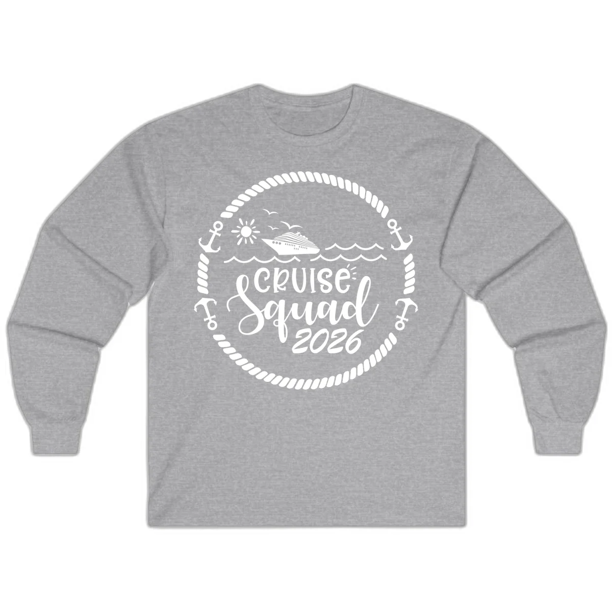 Cruise Squad 2026 Long Sleeve in Sport Grey
