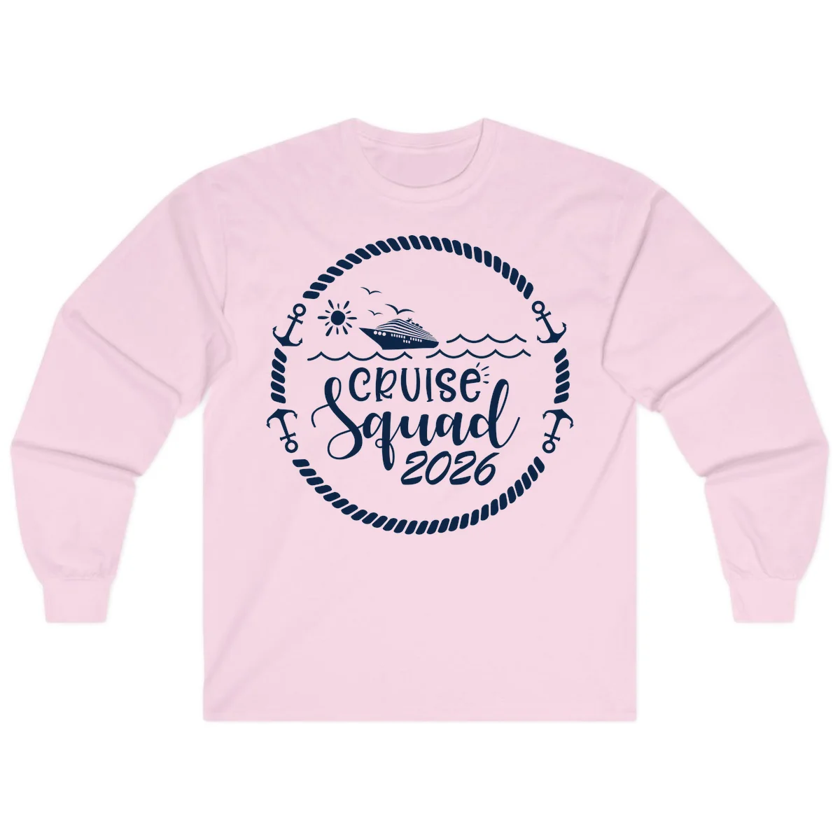 Cruise Squad 2026 Long Sleeve in Light Pink