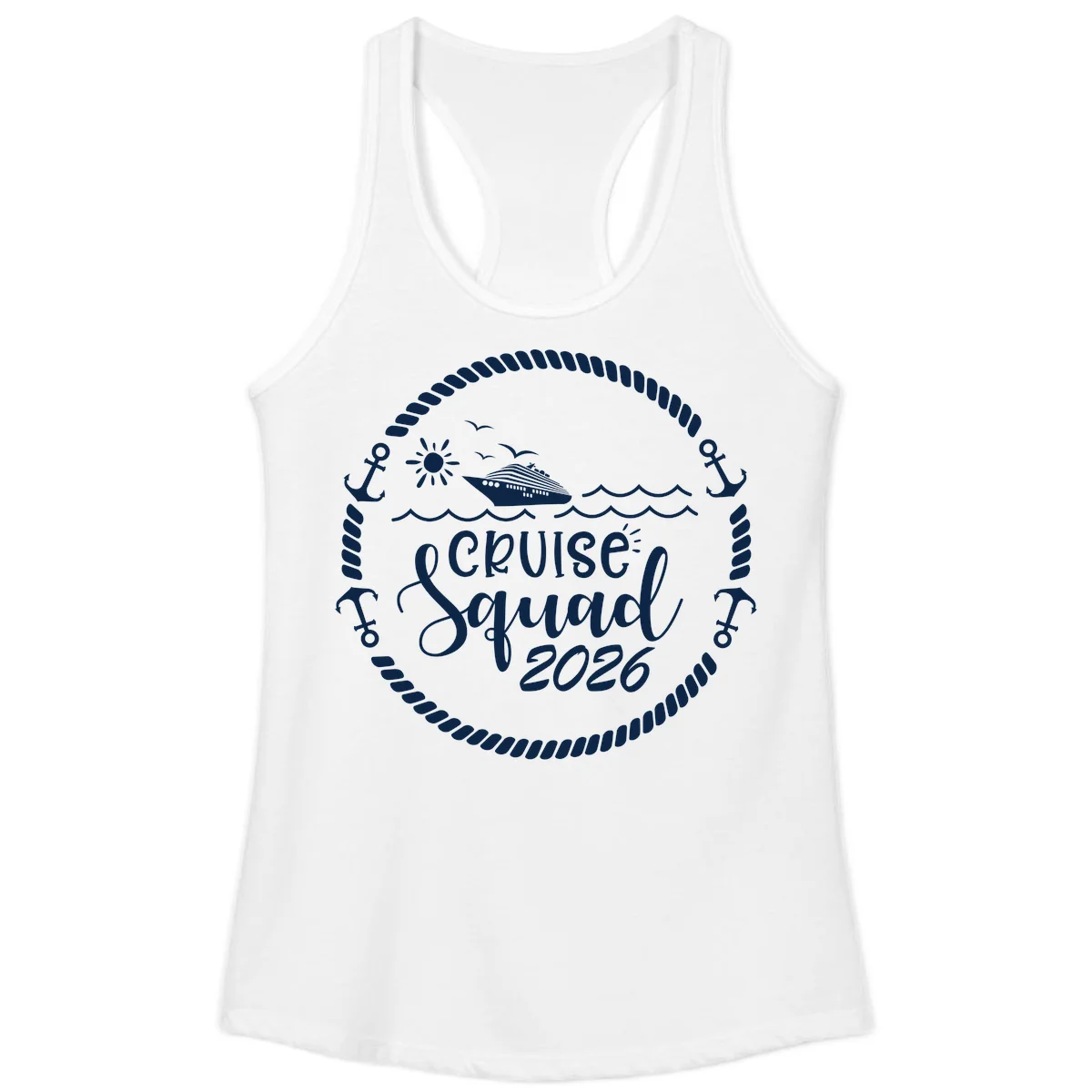 Cruise Squad 2026 Ladies Tank in White