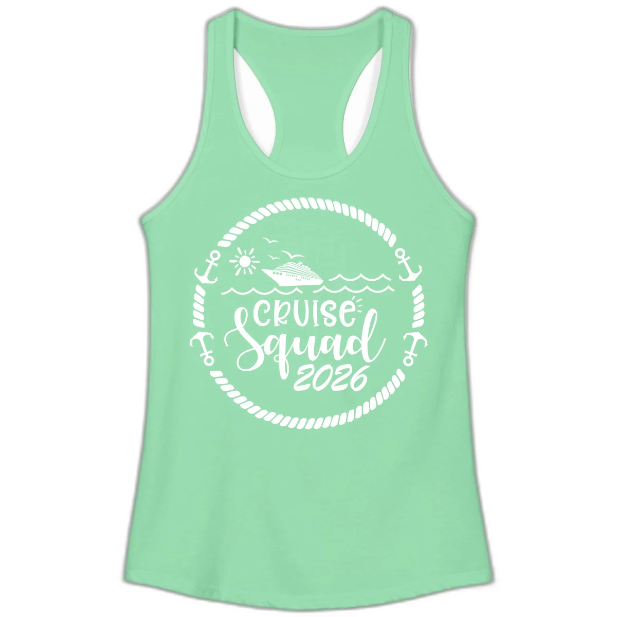 Cruise Squad 2026 Ladies Tank in Solid Mint