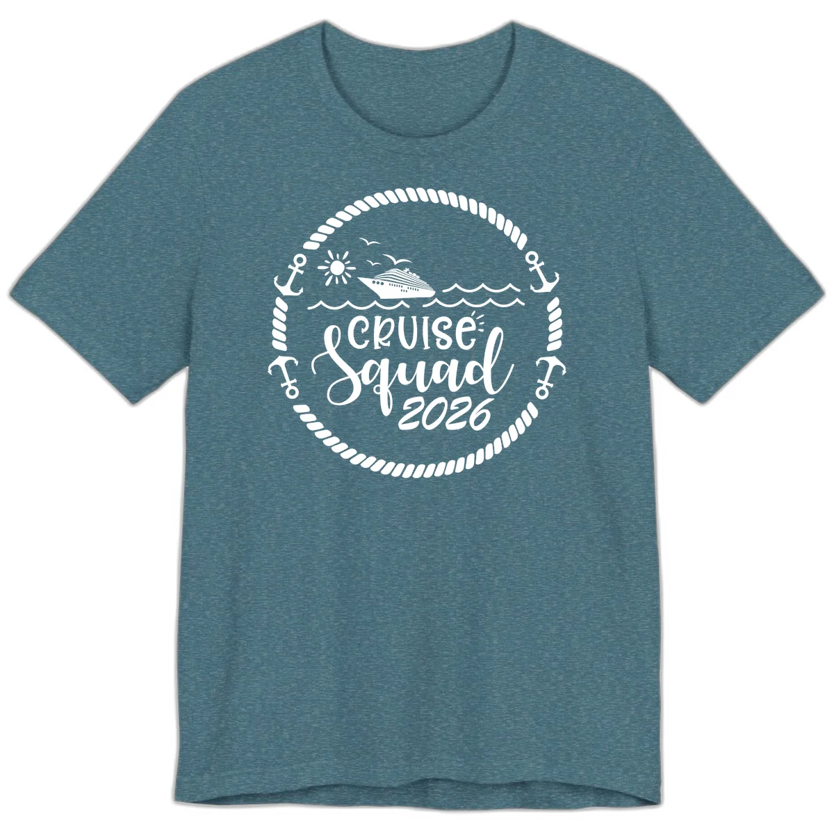 Cruise Squad 2026 Premium T-Shirt in Heather Deep Teal