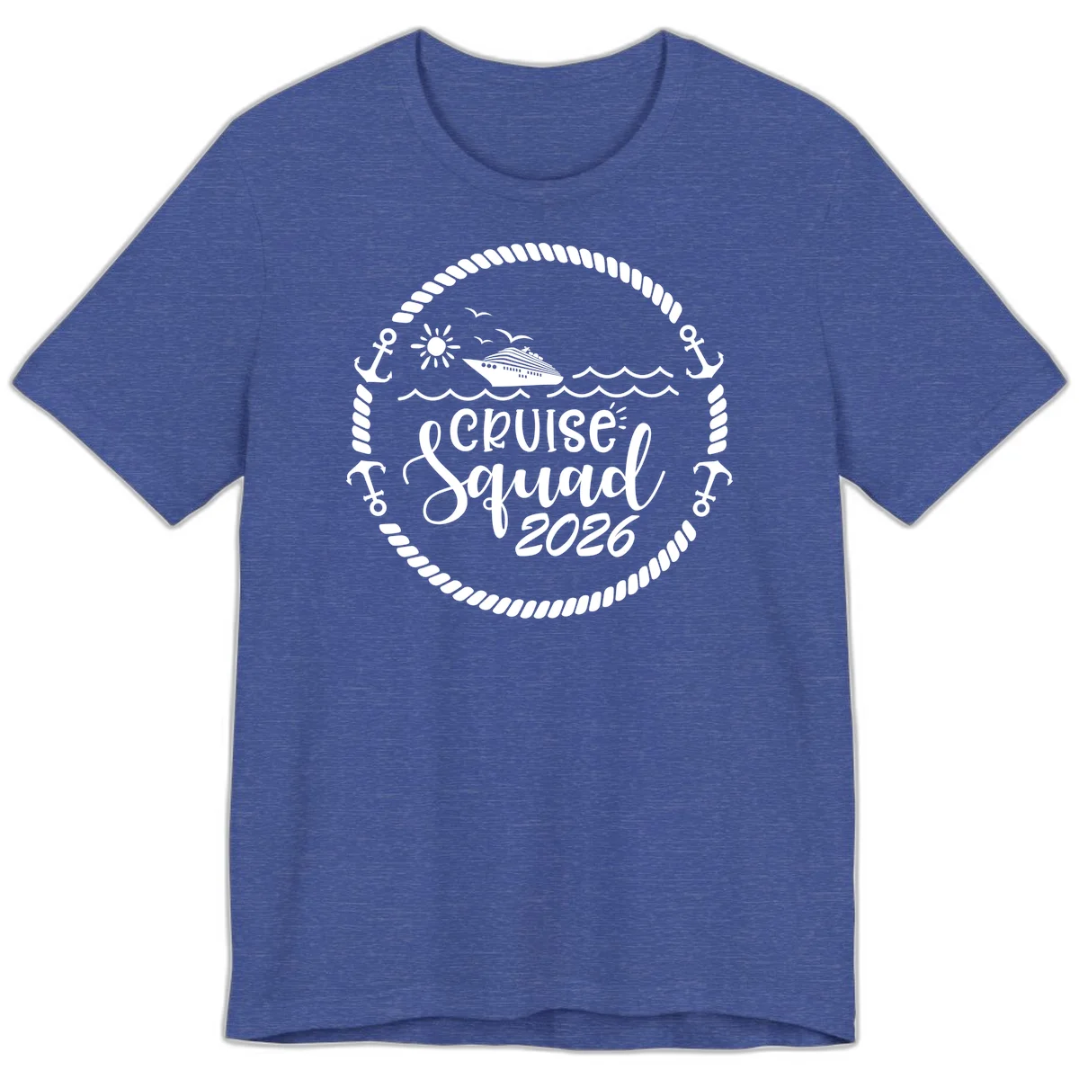 Cruise Squad 2026 Premium T-Shirt in Heather True Royal