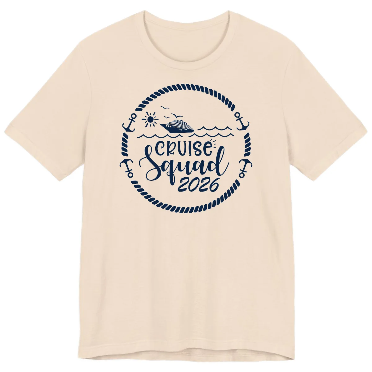 Cruise Squad 2026 Premium T-Shirt in Soft Cream