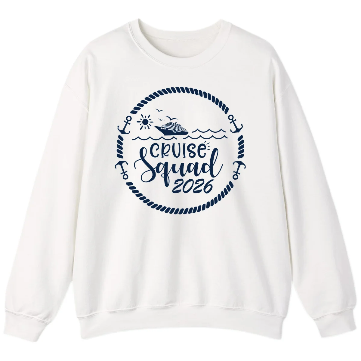 Cruise Squad 2026 Sweatshirt in White