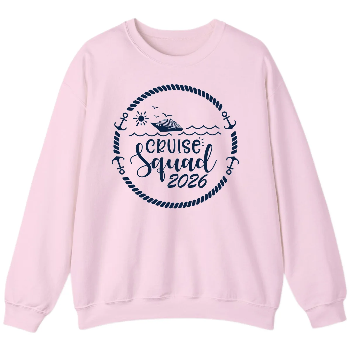 Cruise Squad 2026 Sweatshirt in Light Pink