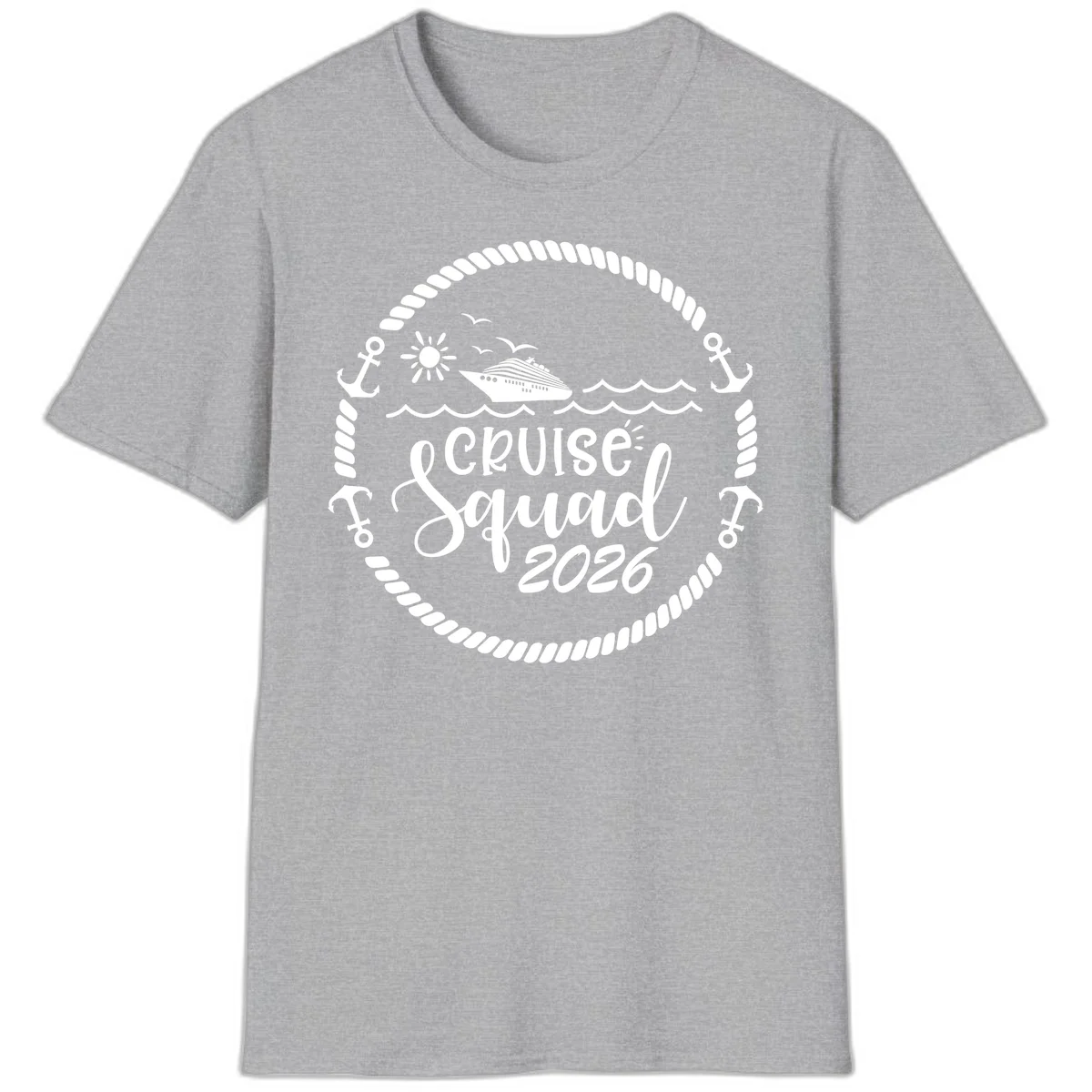 Cruise Squad 2026 T-Shirt in Sport Grey