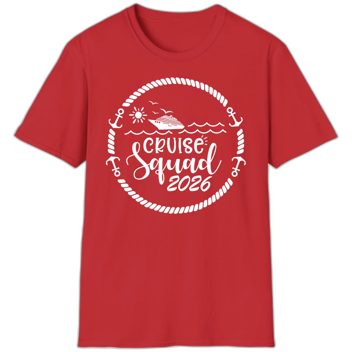 Cruise Squad 2026 T-Shirt in Red