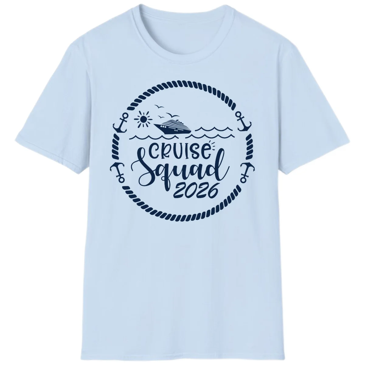 Cruise Squad 2026 T-Shirt in Light Blue