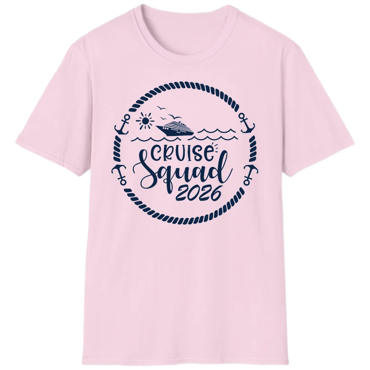 Cruise Squad 2026 T-Shirt in Light Pink
