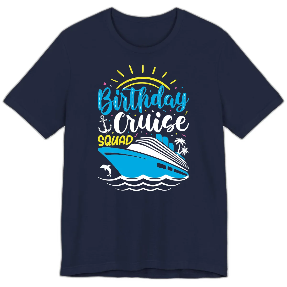 Birthday Cruise Squad Premium T-Shirt in Navy