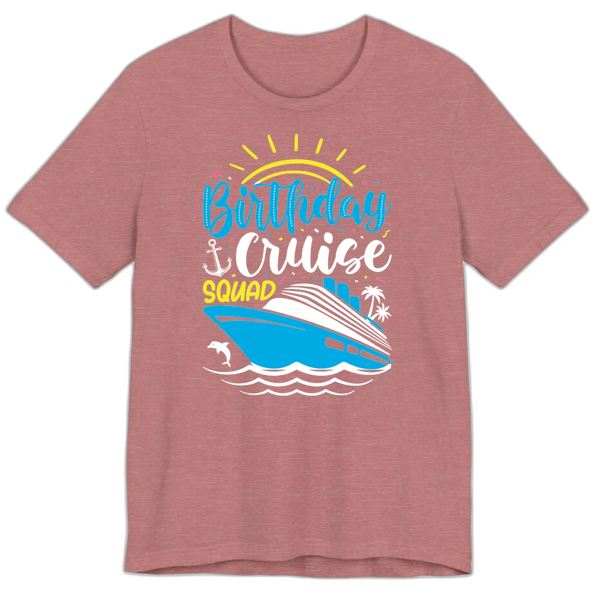 Birthday Cruise Squad Premium T-Shirt in Heather Mauve