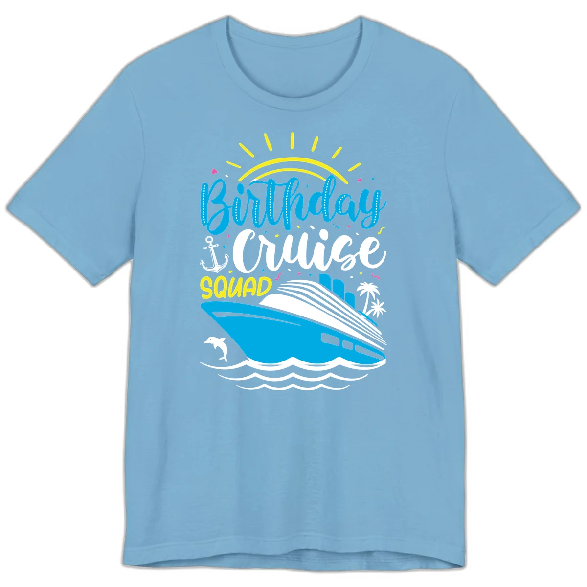 Birthday Cruise Squad Premium T-Shirt in Ocean Blue