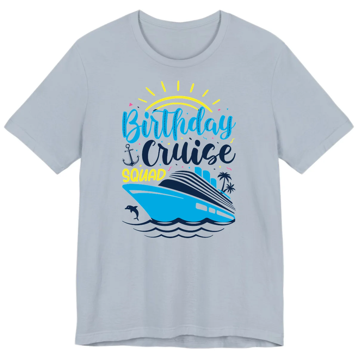 Birthday Cruise Squad Premium T-Shirt in Light Blue