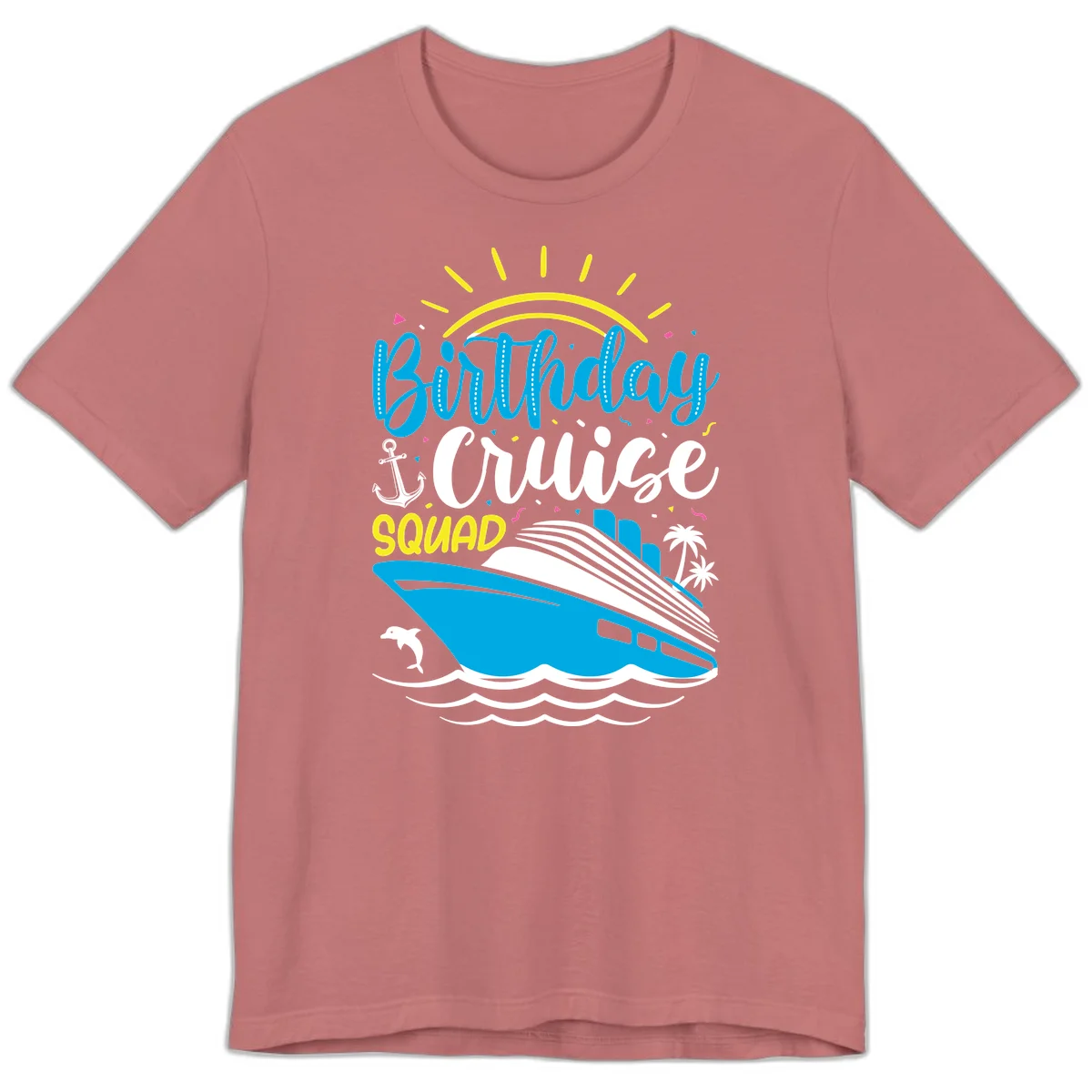 Birthday Cruise Squad Premium T-Shirt in Mauve