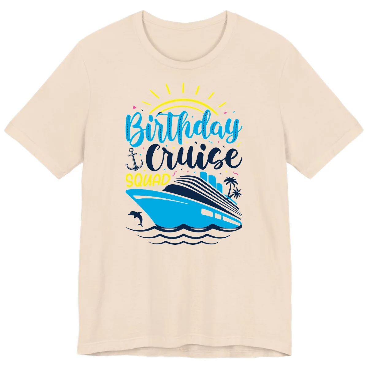 Birthday Cruise Squad Premium T-Shirt in Soft Cream