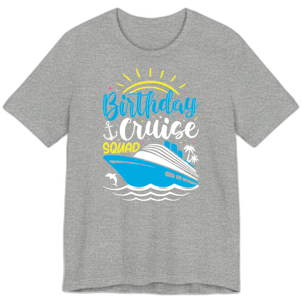 Birthday Cruise Squad Premium T-Shirt in Athletic Heather