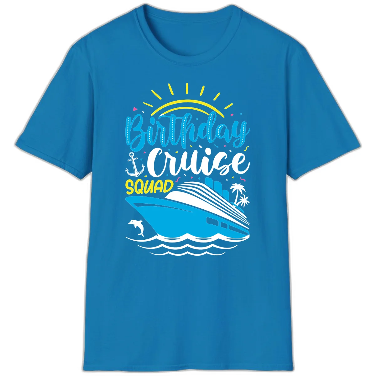 Birthday Cruise Squad T-Shirt in Sapphire