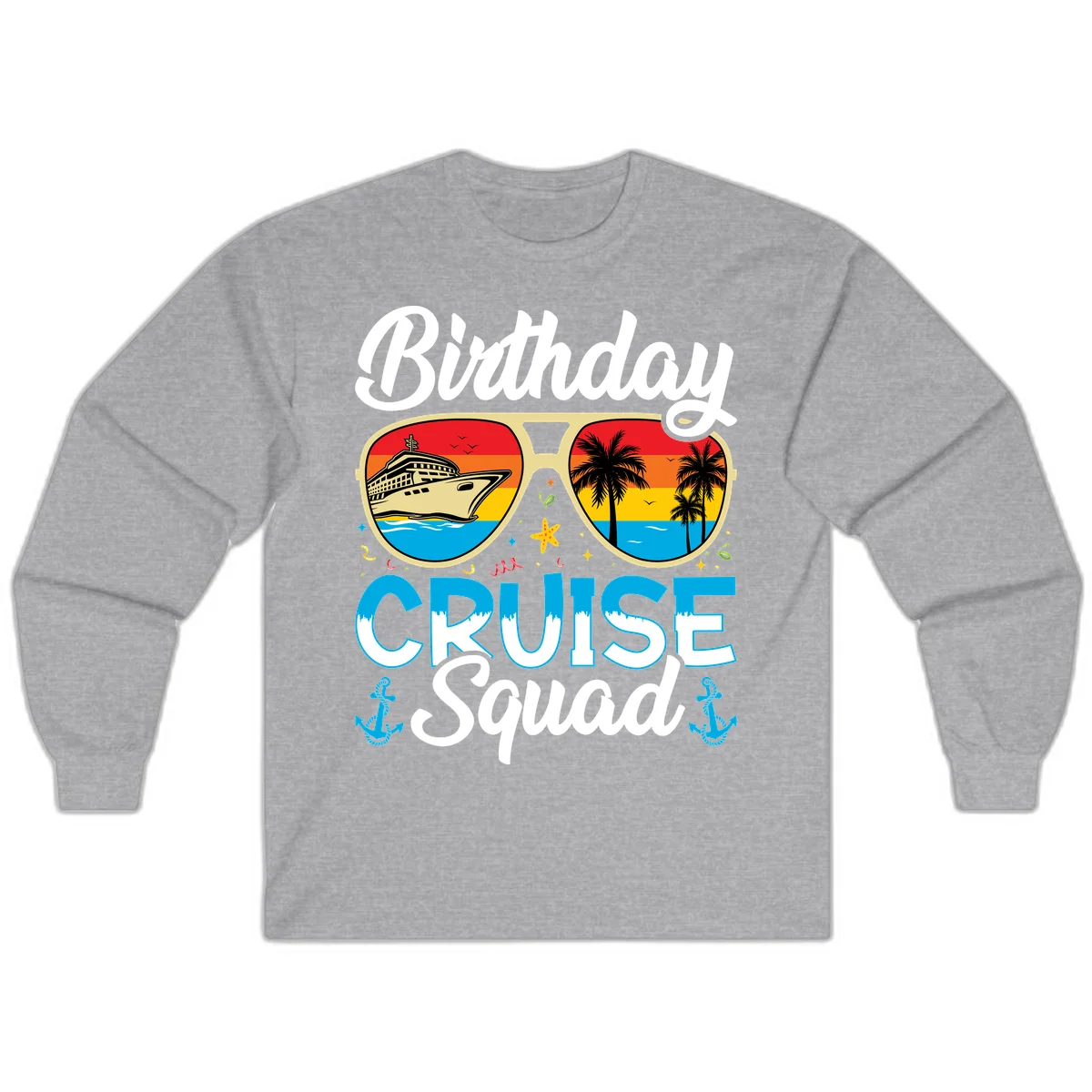 Birthday Cruise Squad Sunglasses Long Sleeve in Sport Grey