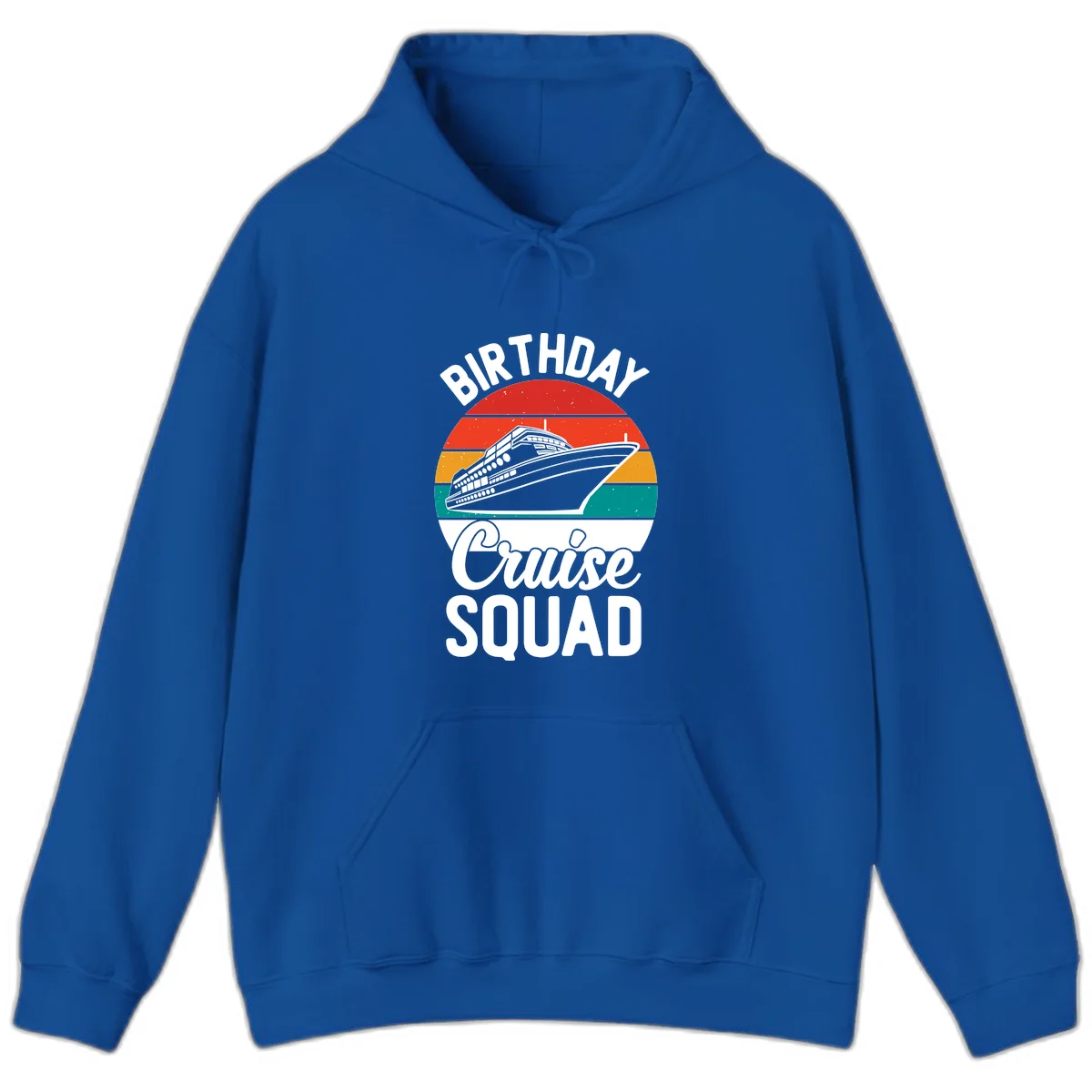 Birthday Cruise Squad Hoodie in Royal