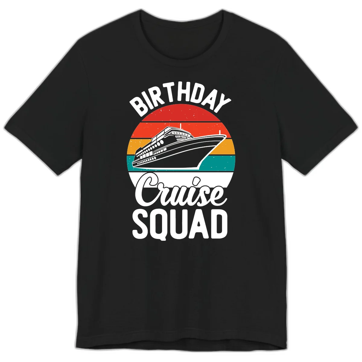 Birthday Cruise Squad Premium T-Shirt in Black