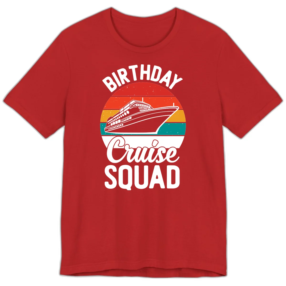 Birthday Cruise Squad Premium T-Shirt in Red