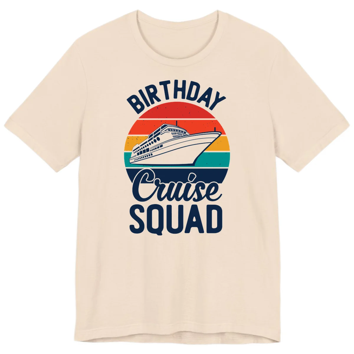 Birthday Cruise Squad Premium T-Shirt in Soft Cream
