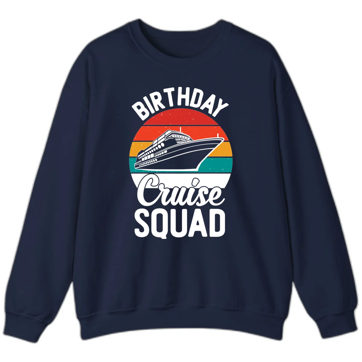 Birthday Cruise Squad Sweatshirt in Navy